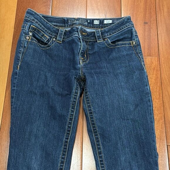 MISS ME Women's Plain Stretch Crop Skinny Zip Ankle Jeans Mid Rise Blue Size 29 - Picture 2 of 12